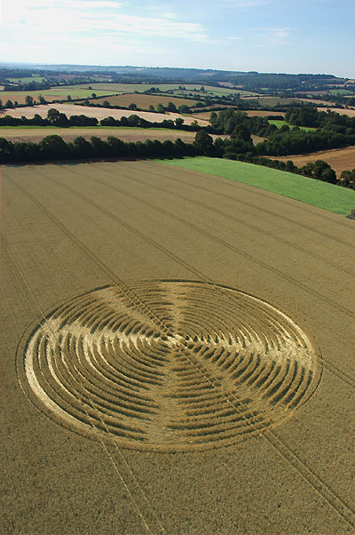 Shalbourne, Wiltshire crop circle, aerial photo 2