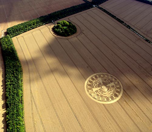 Wayland's Smithy, Oxfordshire crop circle, aerial photo 29