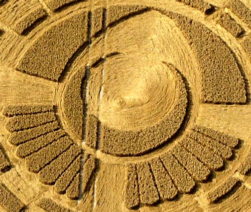 Wayland's Smithy, Oxfordshire crop circle, aerial photo 3