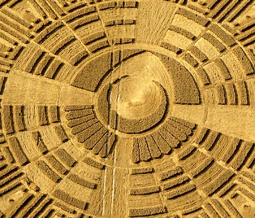 Wayland's Smithy, Oxfordshire crop circle, aerial photo 2