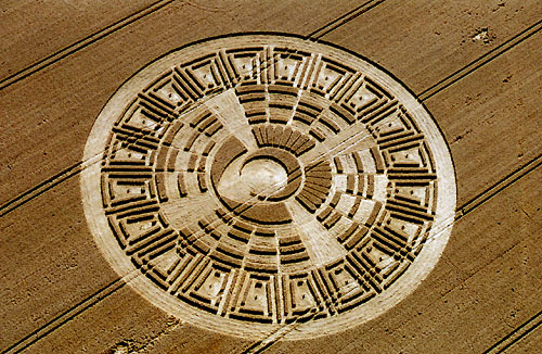 Wayland's Smithy, Oxfordshire crop circle, aerial photo 31