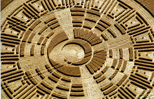 Wayland's Smithy, Oxfordshire crop circle, aerial photo 33