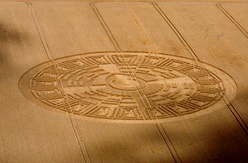 Wayland's Smithy, Oxfordshire crop circle, aerial photo 34