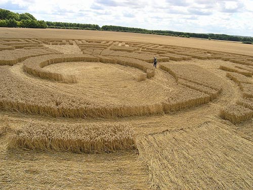 Wayland's Smithy, Oxfordshire crop circle, aerial photo 9