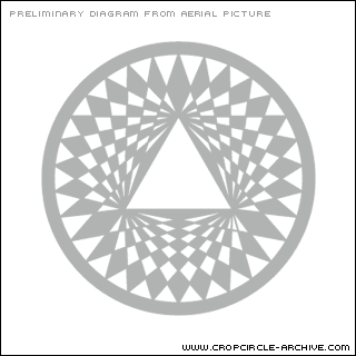 Aldbourne (1), Wiltshire crop circle, aerial photo 9