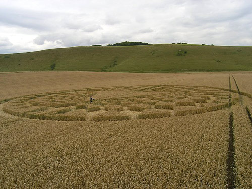 Aldbourne (1), Wiltshire crop circle, aerial photo 22
