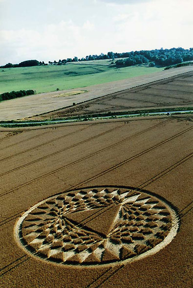 Aldbourne (1), Wiltshire crop circle, aerial photo 2