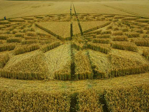 Aldbourne (1), Wiltshire crop circle, aerial photo 3