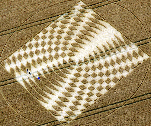 Aldbourne (2), Wiltshire crop circle, aerial photo 2