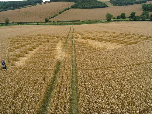 Aldbourne (2), Wiltshire crop circle, aerial photo 7