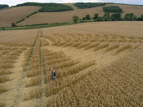 Aldbourne (2), Wiltshire crop circle, aerial photo 8