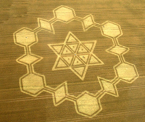 Avebury Henge, Wiltshire crop circle, aerial photo 23