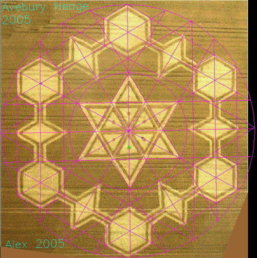 Avebury Henge, Wiltshire crop circle, aerial photo 25