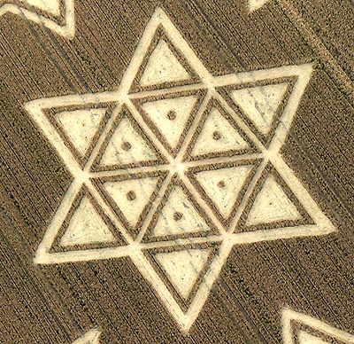 Avebury Henge, Wiltshire crop circle, aerial photo 2
