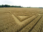 Avebury Henge, Wiltshire crop circle, aerial photo 9
