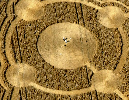 Avebury Manor, Wiltshire crop circle, aerial photo 2