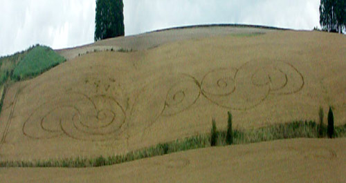 Avebury Stone Avenue, Wiltshire crop circle, aerial photo 5