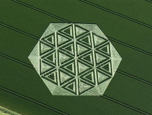 Avebury Trusloe, Wiltshire crop circle, aerial photo 10