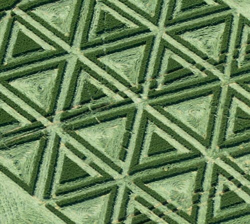 Avebury Trusloe, Wiltshire crop circle, aerial photo 2