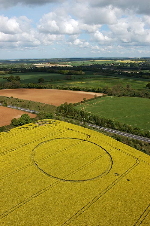 Bishop's Sutton, Hampshire crop circle, aerial photo 2