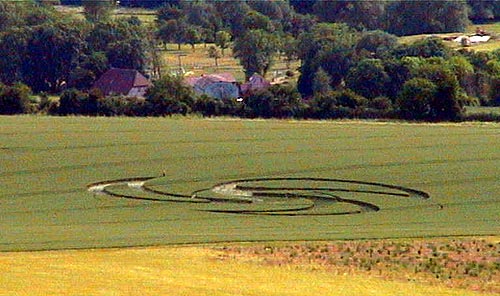 Bluebell Hill, Kent crop circle, aerial photo 14