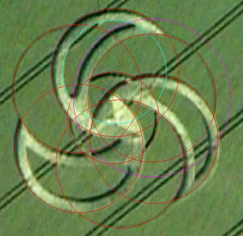 Bluebell Hill, Kent crop circle, aerial photo 17