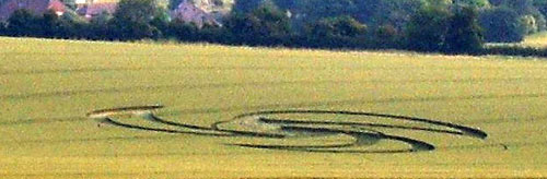 Bluebell Hill, Kent crop circle, aerial photo 7