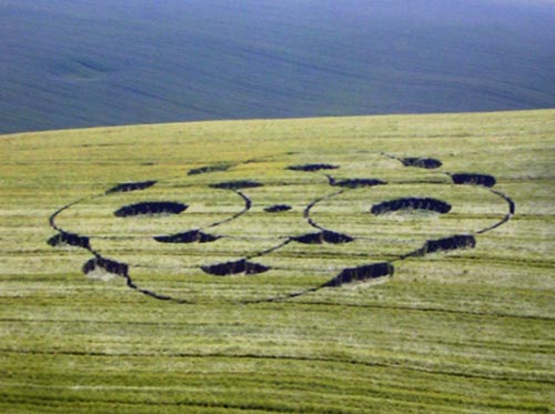 Burwell, Lincolnshire crop circle, aerial photo 3