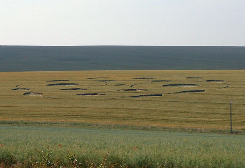 Burwell, Lincolnshire crop circle, aerial photo 5