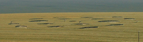 Burwell, Lincolnshire crop circle, aerial photo 6