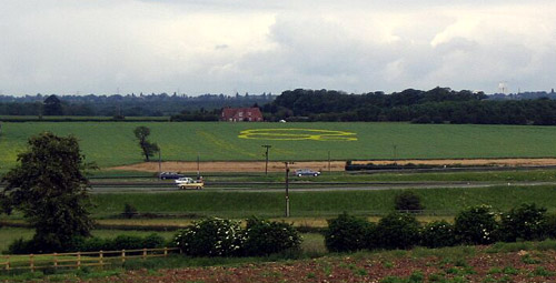 St Catherine's Well, Loversall nr Doncaster crop circle, aerial photo 9