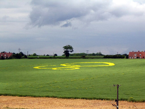 St Catherine's Well, Loversall nr Doncaster crop circle, aerial photo 10