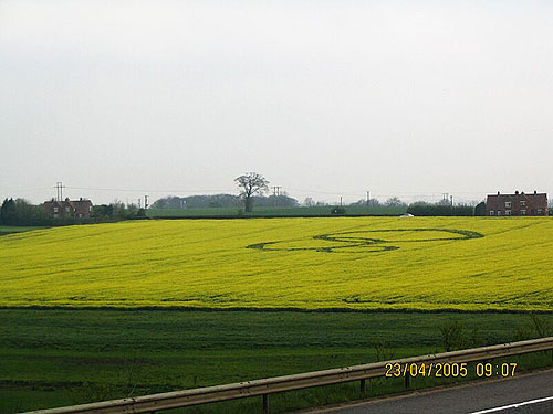 St Catherine's Well, Loversall nr Doncaster crop circle, aerial photo 4