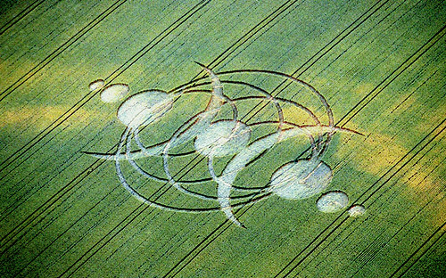 Cuxham, Oxfordshire crop circle, aerial photo 2