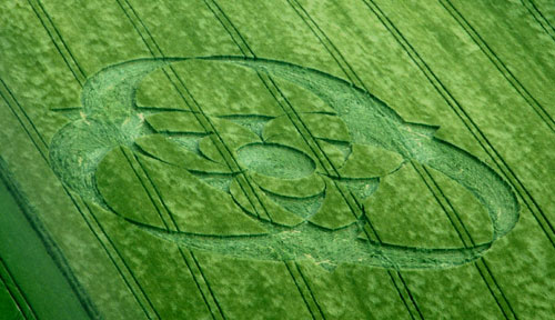 Clatford Bottom, Wilshire crop circle, aerial photo 37