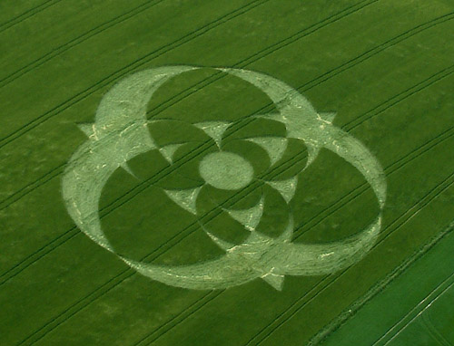 Clatford Bottom, Wilshire crop circle, aerial photo 36