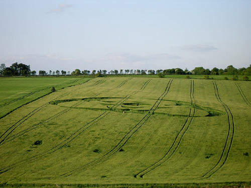 Clatford Bottom, Wilshire crop circle, aerial photo 47
