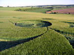 Clatford Bottom, Wilshire crop circle, aerial photo 25