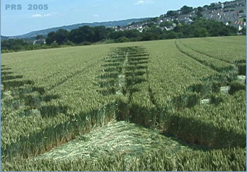 Clays End, Somerset crop circle, aerial photo 2