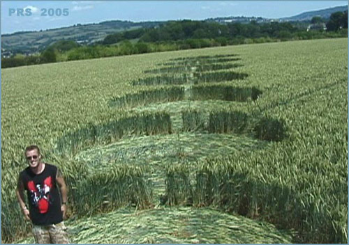 Clays End, Somerset crop circle, aerial photo 3