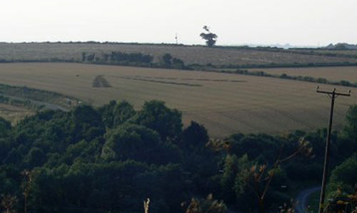 Clays End, Somerset crop circle, aerial photo 4