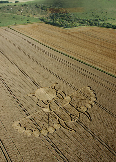 East Field (2), Wiltshire crop circle, aerial photo 3