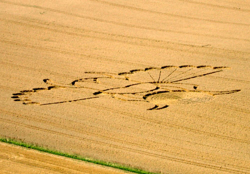 East Field (2), Wiltshire crop circle, aerial photo 12