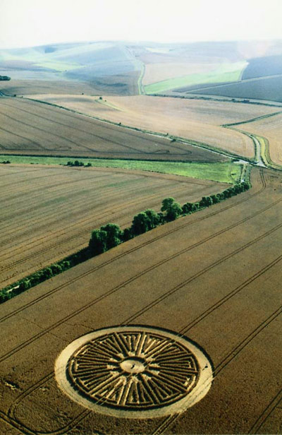 Avebury Henge, Wiltshire crop circle, aerial photo 40