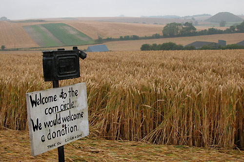 Avebury Henge, Wiltshire crop circle, aerial photo 48
