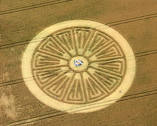 Avebury Henge, Wiltshire crop circle, aerial photo 33
