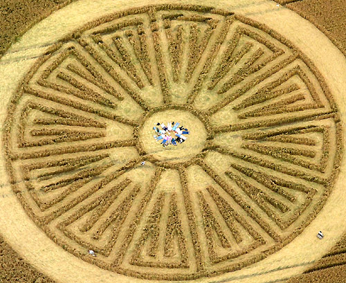 Avebury Henge, Wiltshire crop circle, aerial photo 34