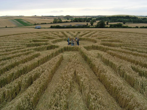 Avebury Henge, Wiltshire crop circle, aerial photo 41