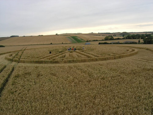 Avebury Henge, Wiltshire crop circle, aerial photo 46