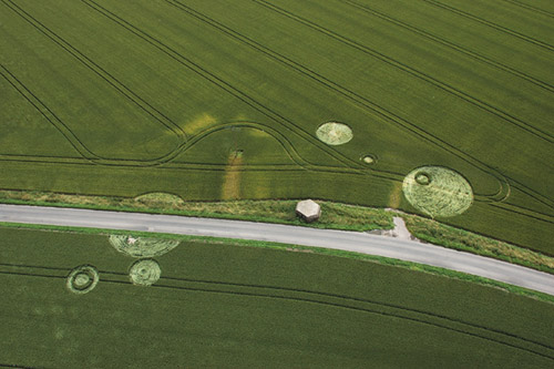Horton, Wiltshire crop circle, aerial photo 2